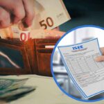 mettere soldi nel portafoglio e documento ISEE nel riquadro