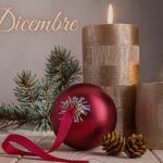 decorazioni di Natale e scritta 8 dicembre