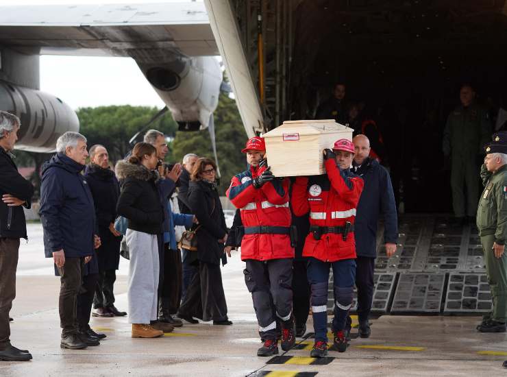 Il feretro di Minghetti