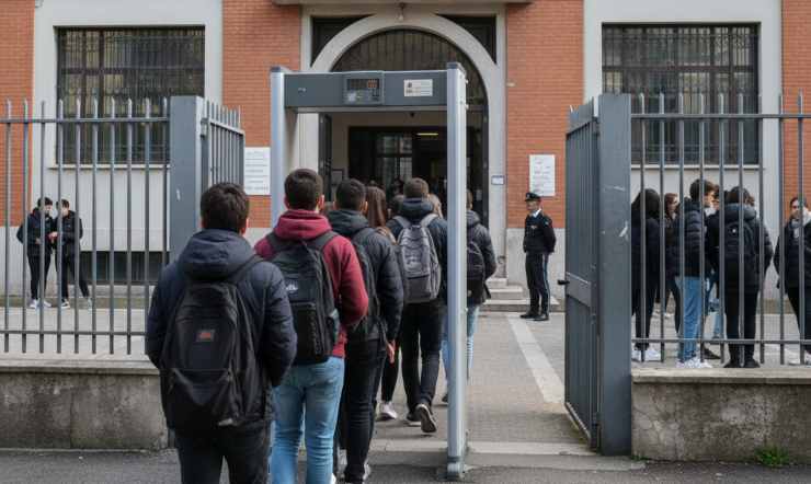metal detector a scuola