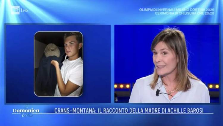 La madre di Achille Barosi è stata ospite a Domenica IN