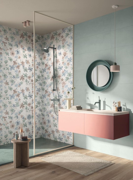 Panaria Lullaby pavimento e rivestimento in gres bagno piccolo e colorato